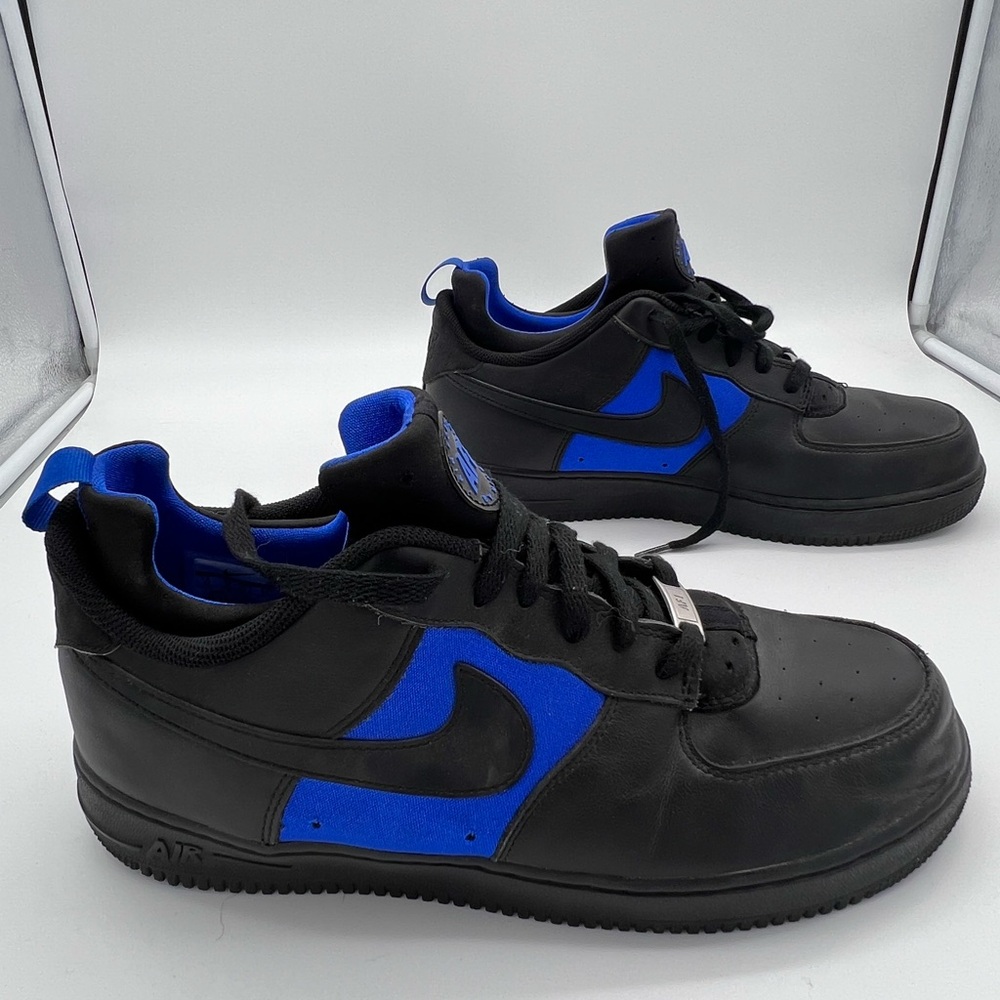 Nike Air Force 1 Sneakers - Black/Blue - Mens Size 13 - Picture 2 of 8
